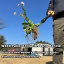 Weed Puller Tool, 48" Long Handle Weeder Puller Tool with Soft Foam Grip, Upgrade V-Shaped Forks Weed Remover Tool for Easy Weed Removal & Deeper Root Digging Gardening Hand Tools
