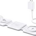 Charging Station for Apple Multiple Devices: 3 in 1 Foldable Magnetic Wireless.