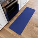 Ottomanson Hallway Runner Rug 2'2" x 6' Non Slip Solid Area Rugs Easy to Clean Laundry Rug Runner Durable & Pet Friendly Floor Carpet Runners for Hallways Entryway Living Room Kitchen, Navy