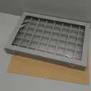 Jewelry Tray Organizer Box 48 Grid Jewelry Display Organizer Box with Transparent Lid Rings Earrings Necklaces Pendants Display Box Suitable for Women and Girls (48 Grid, Silver Grey)