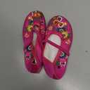 Princess Costume Shoes for Girls Gorgeous Mary-Jane Ballet Pumps Comfortable Low Heel Round Toe Flats Floral Embroidery Shoes (9.5 Toddler, Rose)