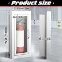 Zonon 1 Pcs Semi Recessed Fire Extinguisher Cabinet, Steel Wall Mount