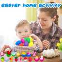 4 x VEALIZUU 24 Pack Plastic Easter Eggs Filled with Mochi Squishy Toys for Kids, Perfect for Easter Egg Hunt Game, Basket Fillers, Party Favor Supplies