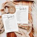 GardenCity Bridal Shower Games, Who Knows The Bride Best Bridal Shower Game for 50 Guests, Minimalist