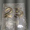 Large 2.76inch Gold Number 25 Candle, 25th Birthday Decorations for Men Women, 25th Birthday Candle for 25 Year Old Birthday Anniversary Her Him