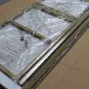 Function Home TV Stand for TVs up to 50 Inch, 3 Tier Entertainment Center, Modern TV Cabinet with Marble Top and Gold Metal Base, 42" Media Console Table with Storage for Living Room Bedroom