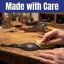 Black Leather Eye Patch with Adjustable Band and Concave Design - Comfortable Medical Eye Patch for Left or Right Eye