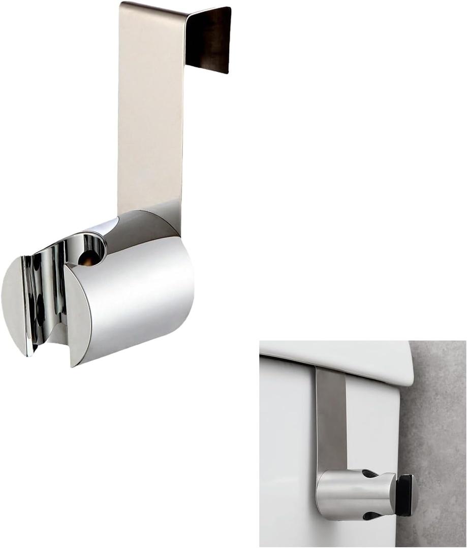 Bidet Sprayer Holder Toilet Bathroom Attachment Hanging Bracket for Handheld Shower Wand, Diaper Sprayer,Stainless Steel Holder for Hand Shower Toilet Bidet Sprayer