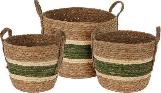 Baskets, Set of 3 for Home, Office, Dorm Room, Living Room, Bedroom, Bathroom, Nursery Storage and Organization (12x10x8/10x10x7/9x8x7inch)