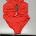 Tempt Me Women High Waisted Bikini Sets - Two Piece Tummy Control Swimsuits 2025 Ruffle Bathing Suit (Large, Red)