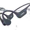 LOBKIN Swimming Headphones Bone Conduction Headphones - Bluetooth 5.4 Built-in MP3 32G Memory IP68 Waterproof Headphone (Black)