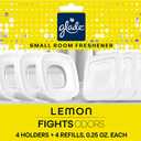 Glade Small Room Freshener Starter Kits, Lemon, 4 Devices + 4 Refills, 1.0 fl oz