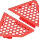 JTLB Side Gas Tank Cover, 3D Scanning Technology Replacement for Ryker 600 900, with Heatproof Plastic and Modern Mesh Style, for Motorcycle Protection and Decoration (Red)