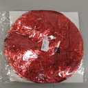 Red Disposable Placemats Set of 50 Red Charger Plates Doilies Metallic Thin Mesh Round 13 Inch Glitter Foil Pressed Dining Table Decoration Centerpieces for Party Wedding Birthday