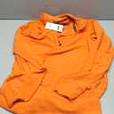 Zengjo 1/4 Zip Pullover Mens Running Shirt Long Sleeve (S, Orange)