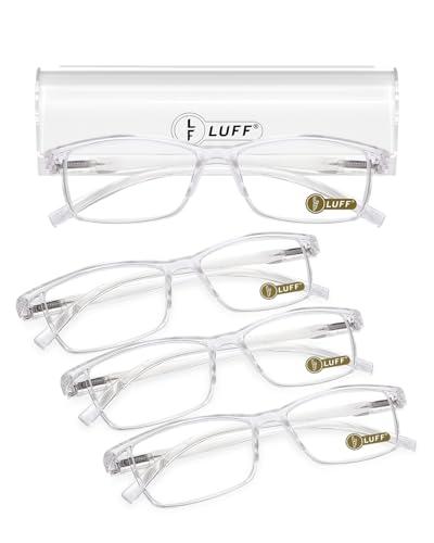 LUFF 4Pcs Anti-Blue-ray Reading Glasses Portable Ultra-Light Readers(2.5X)