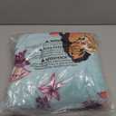 Disney Moana Feel The Waves Aqua, Coral & Violet with Pua Pig & Tropical Flowers Super Soft Toddler Blanket, Aqua, Orange, Purple, White , 40x50 Inch (Pack of 1)
