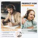 AILIHEN Kids Headphones, Headphones Wired with Microphone and Volume Control Folding Stereo Corded On-Ear 3.5mm Headset for Boys Girl Cellphones Tablets Chromebook Laptop Computer (Black/Orange)