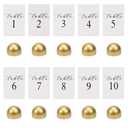 Hanna Roberts Gold Table Number Cards Stands Modern Cursive Table Number for Wedding Reception Anniversary Party Restaurant, Events Party, 4" x 6" (Set of 10, 110, Gold)