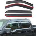 JOYTUTUS Low Profile Vent Visor Compatible with 2015-2026 Ford F150, 2017-2026 F-150 Raptor Crew Cab, Outside Mount Car Window Rain Guards Deflectors, Vent Shades Accessories