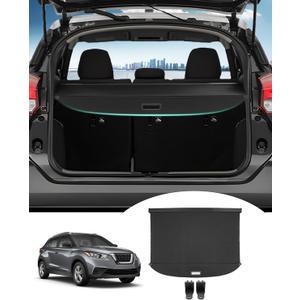 Powerty Cargo Cover for 2018-2024 Nissan Kicks Accessories Trunk Cover Retractable Trunk Shielding Shade Cargo Luggage Cover Withstand The Load
