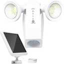 SUNLONG Solar Lights Outdoor Waterproof Motion Lights Separate Solar Panel 16.4 Ft Wires Multi Modes Optional Sensor Light for Courtyard Wall Garage Balcony Walkway (White)