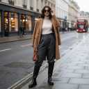 Womens Knee High Boots  Lightweight Spandex Fabric, Comfortable Round Toe, Side Zipper & Platform Chunky Heel  Easy Match Wide Calf Boots (9, Black)