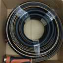 Giraffe Tools Garden Hose 5/8", Water Hose Heavy Duty, Flexible, Lightweight Hybrid Hose with Swivel Handle, 50ft Male to Female Fittings, Burst 600 PSI