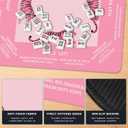Hot Pink Tiger Mahjong Mat for Table, Funky Preppy Pink Aesthetic Tiger 31.5" x 31.5" Non-Slip & Noise Reduction Mahjong Mat for Poker Dominoes Cards & Board Games