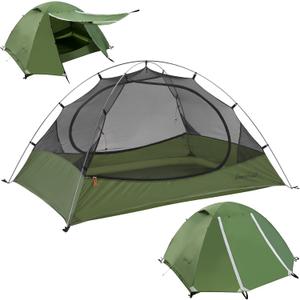 Clostnature Polaris Lightweight Backpacking Tent - 6 Person Ultralight Waterproof Camping Tent, 3 Season Large Size Easy Setup Tent for Family, Outdoor, Hiking and Mountaineering (Green)