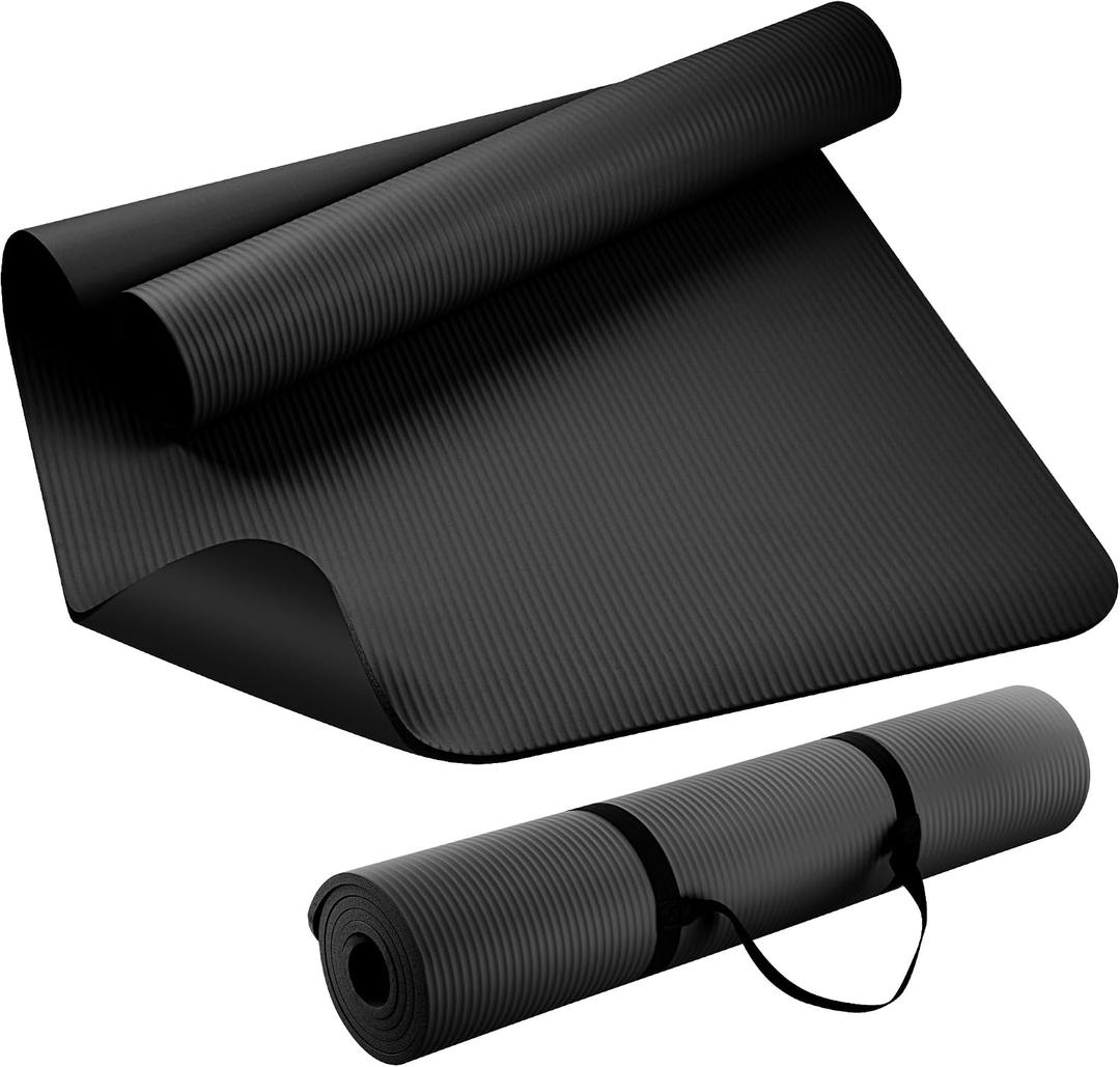KEEP Extra Thick NBR Yoga Mat for Women & Men, 10mm Thick, 72x24 Large Exercise Mat with Non-Slip Workout Mat for Yoga, Pilates, Stretching, Meditation Wide & Cushioned Fitness Mat