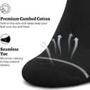 PAPLUS No Show Socks Men 6 Pairs, Non Slip Cushioned Athletic Low Cut Socks with Arch Support (Large-X-Large)