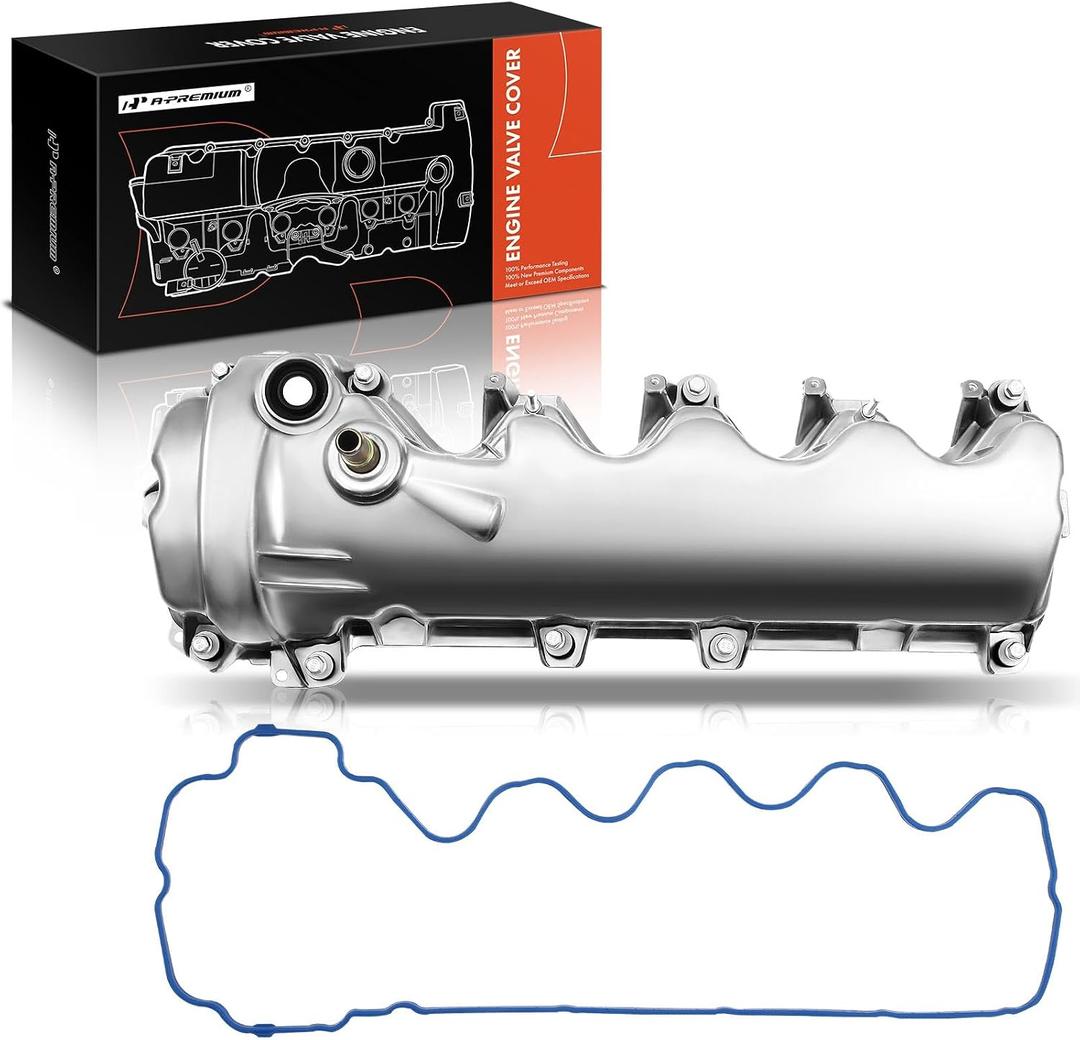 A-Premium Left Side Engine Valve Cover, with Gasket & Bolts, Compatible with Ford Lincoln Mercury (V8 4.6L or 5.4L) - 2005-2014 - Expeditio Explorer F-250/350 Super Duty Lobo Mustang Mark LT Navigator
