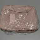 NISHEL Travel Toiletry Bag for women, Portable Hanging Organizer for Full-Sized Shampoo, Conditioner, Brushes Set, Makeup Accessories, Large Size, Pin