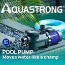 Aquastrong 1.5HP In/Above Ground Pool Pump, Single Speed, 115V, 8100GPH, High Flow, Powerful Self Primming Swimming Pool Pumps with Filter