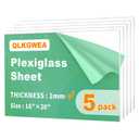 5 Pack 16×20" Plexiglass Sheets 0.04" Thick,1mm Clear Acrylic Sheet