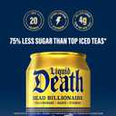 Liquid Death Iced Tea - Dead Billionaire (Black Tea/Lemonade), Less Sugar*, Boost of Caffeine, B Vitamins, No Artificial Sweeteners, 12 Fl Oz (Pack of 12)