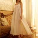 BEAUTELICATE 100% Cotton Victorian Nightgown for Women Grecian Sleepwear Honeymoon Bridal Lingerie (White, XXL)