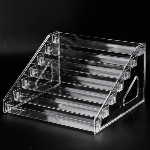 SUTOKAKA Nail Polish Organizer Clear Acrylic Eyeglasses Display Holder Essential Oil Storage Rack Makeup Stand Tray - 7 Layer