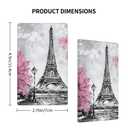 2 x Art Watercolor Paris Eiffel Tower Single Blank Switch Cover Decorative Wall Plate One Gang Light Switch Outlet Faceplate for Home Bedroom Decor 4.50" x 2.76"