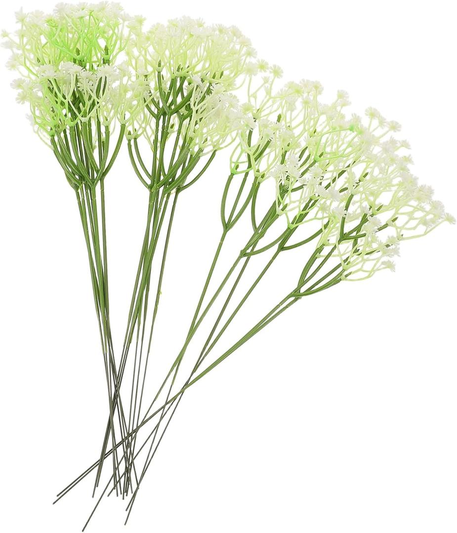 ULDIGI 18Pcs Faux Breath Flowers Bouquets Realistic Gypsophila for Wedding Centerpieces Floral Arrangements Home Decor Durable Maintenance Simulated Flowers White