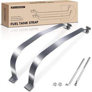 A-Premium Set of 2PCS Fuel Tank Straps Compatible with Jeep Cherokee 1997-2000 (2.5L), 1997-2001 (4.0L), Bolt On, Gray Color, Replace for 52100009, 52100009AB, 52100009AC