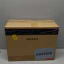 KKTONER PU Leather Modern Rolling Stool with Low Back Height Adjustable Work Salon Drafting Swivel Task Chair with Footrest (Black)