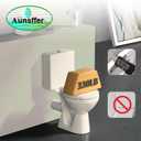 Ansffer Round Toilet Seat Almond, Toilet Seat 16.5 inch Soft Close, Premium PP Material Easy Clean, Elegant Design, Almond