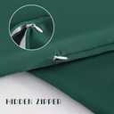 NTBAY Zippered Silk Satin Toddler Pillowcases - 2 Pack Hidden Zipper 13x18 Pillowcases - Luxury and Silky Baby Travel Pillow Covers, Dark Green