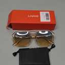 livho Trendy Polarized Square Aviator Sunglasses Women Men Square Eyewear Frame, Retro Sun Glasses for Women Men 2025 Shades