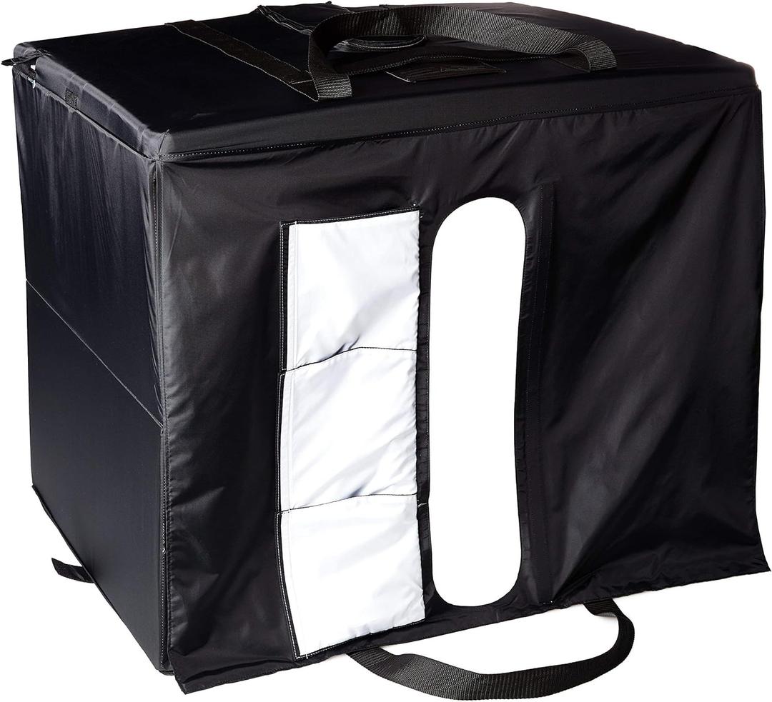 Amazon Basics Light Box Photography, 25 x 30 x 25 Inches Large Portable Foldable Photo Studio Box with LED Light, 1 Piece, Black