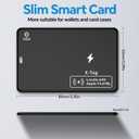 Ultra-Thin Wallet Tracker Card, Wireless Charging Recharged Tracker, Keys Finder & Item Locator for Keys, Bags, Wallet, Passport