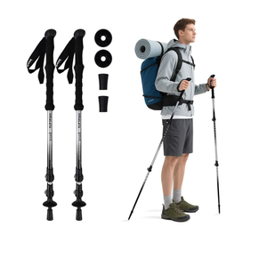 Trekking Poles Collapsible Hiking Poles - Trekking Sticks with Quick Lock System Lightweight for Hiking, Camping