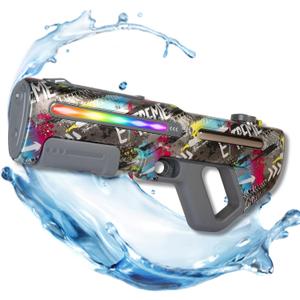EMERBU Electric Squirt Water Gun Nova of EMERBU Aqua Series - LED Light - 7.4V High Power - AutomaticManual Modes - Automatic Water Absorption - High Speed - Long Range - High-Capacity